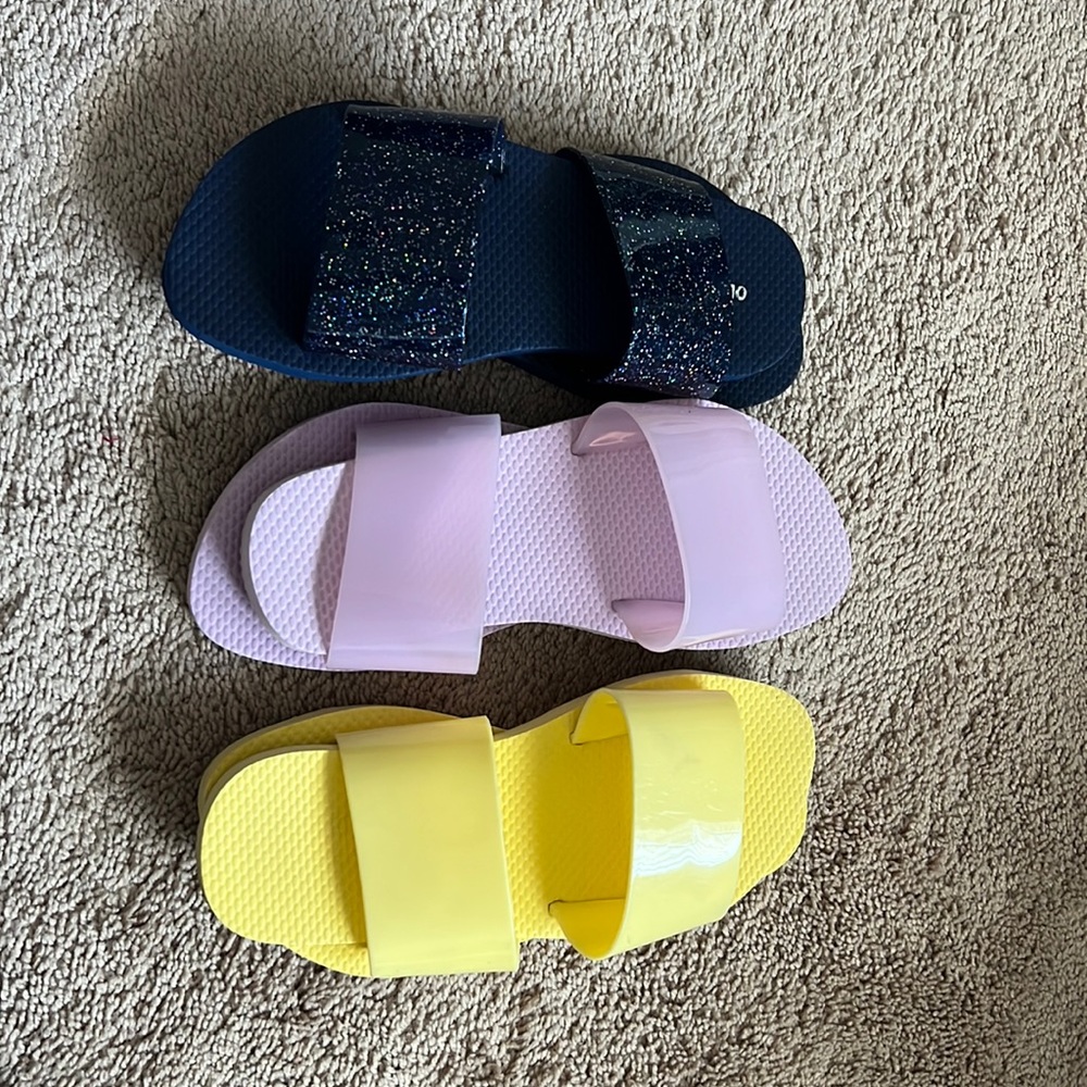 3 Pack Old Navy Jelly Slide Sandals